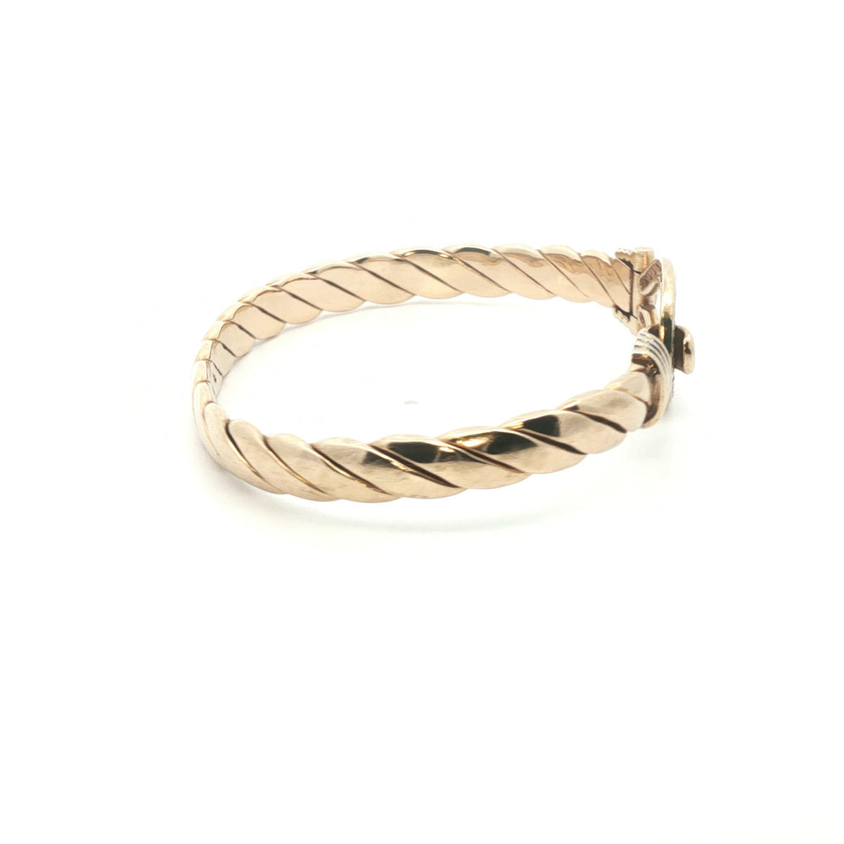 9ct - Pre owned - Hook & Loop bangle - 6.5" - (22.93) - 6.5mm