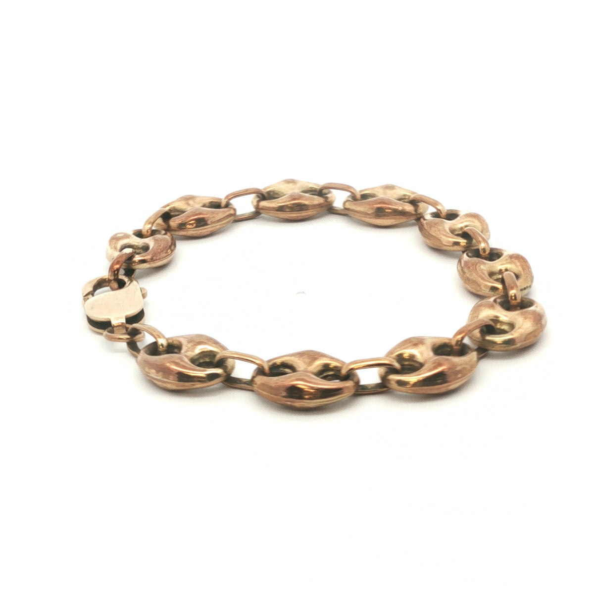 9ct - Pre owned - Anchor bracelet - 8" - (17.25) - 10mm