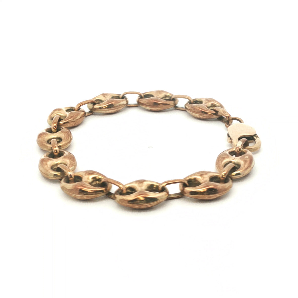 9ct - Pre owned - Anchor bracelet - 8" - (17.25) - 10mm
