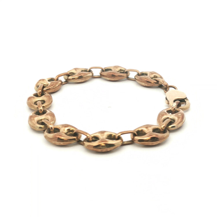 9ct - Pre owned - Anchor bracelet - 8" - (17.25) - 10mm