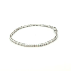 9ct - Pre owned - Tennis bracelet CZs - 7.5" - (7.31g) - 3mm