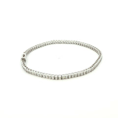 9ct - Pre owned - Tennis bracelet CZs - 7.5" - (7.31g) - 3mm