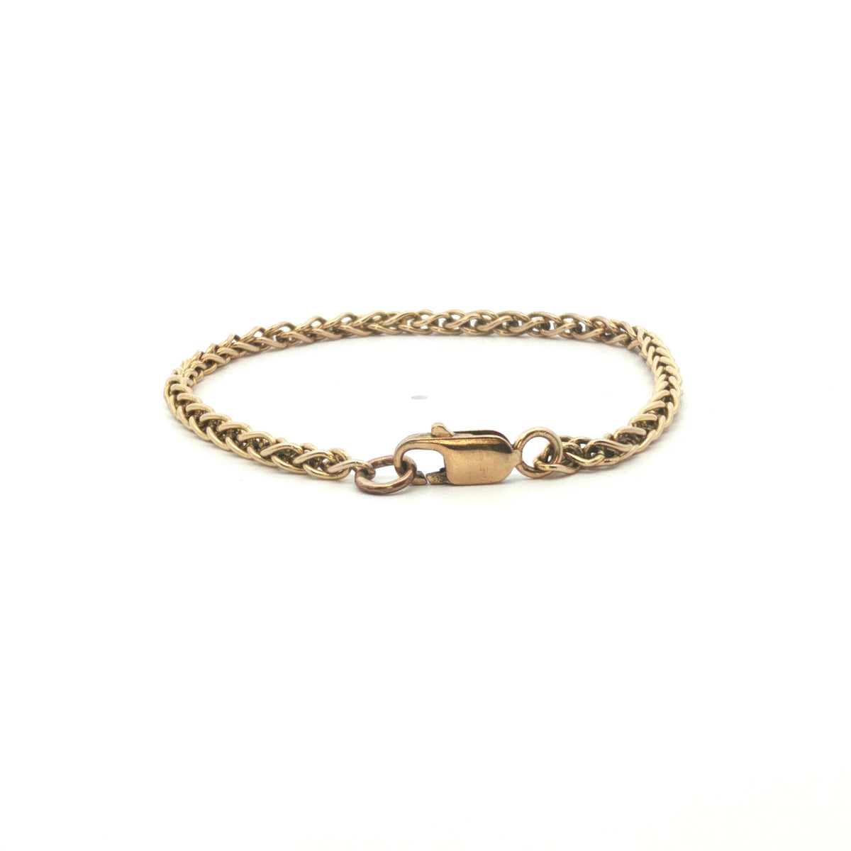 9ct - Pre owned - Spiga bracelet - 5.5" - (2.88g) - 2.5mm