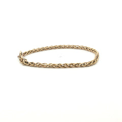 9ct - Pre owned - Spiga bracelet - 5.5" - (2.88g) - 2.5mm