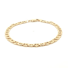 9ct - Pre owned - Anchor link bracelet - 7" - (3.66g) - 5mm