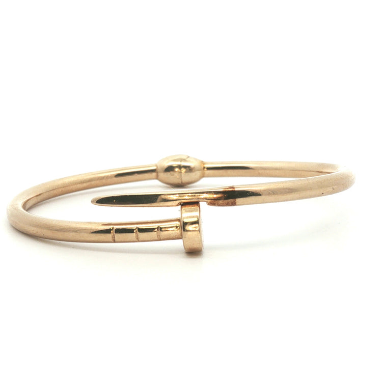 9ct - Pre owned - Nail bangle - 5.25" - (6.99g) - 3mm