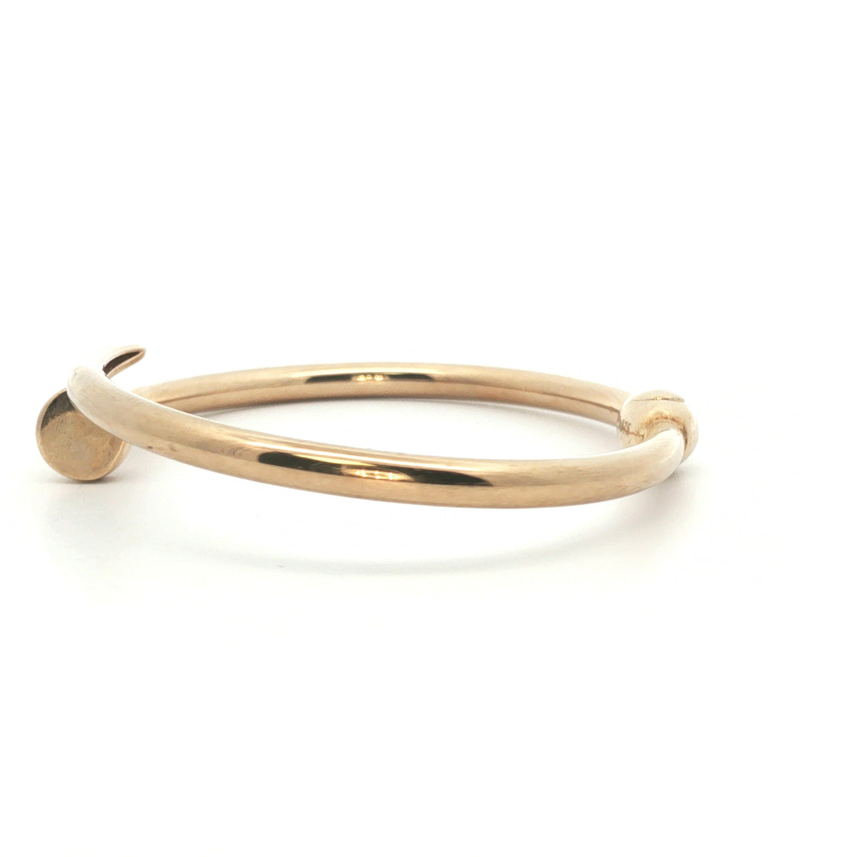 9ct - Pre owned - Nail bangle - 5.25" - (6.99g) - 3mm