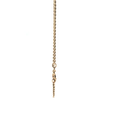 9ct - Pre owned - Twisted flat curb chain - 22" - (11.73g) - 2.5mm