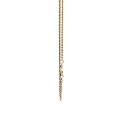 9ct - Pre owned - Twisted flat curb chain - 22" - (11.73g) - 2.5mm
