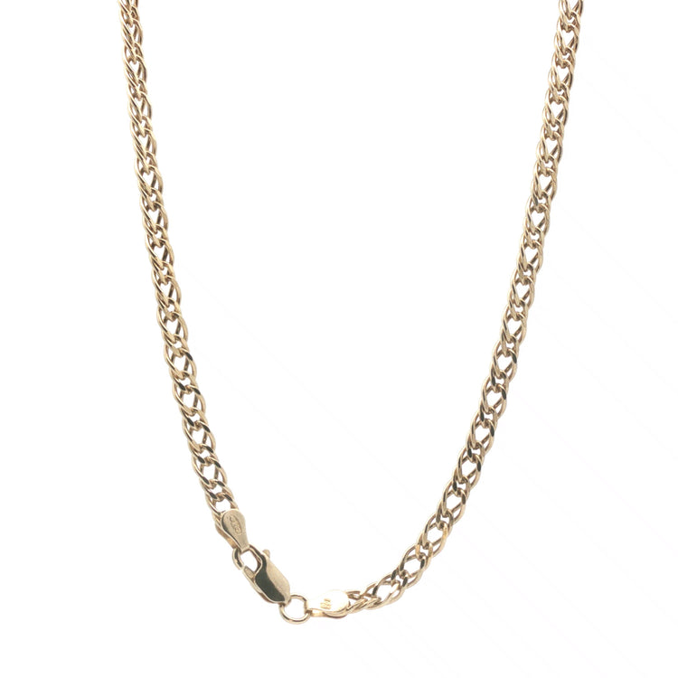 Silver 925/9ct plate - New - Double link curb chain - 30" - ( 22.30g) - 4.5mm
