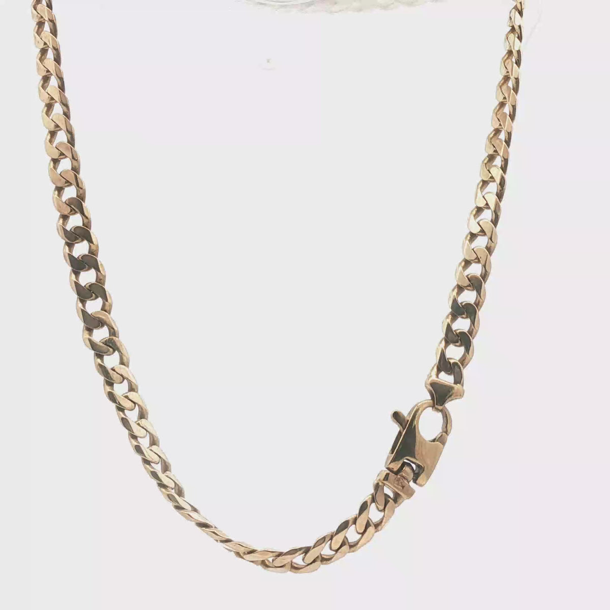 21" - Pre Owned - 9ct - Flab Curb Chain - ( 24.74g )
