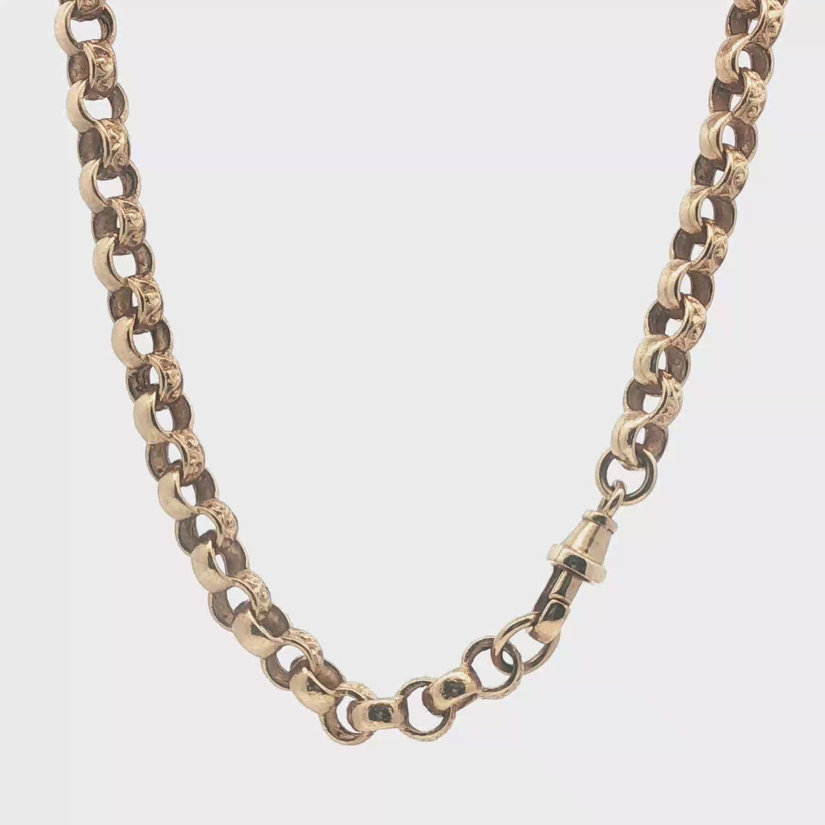 18'' - Pre Owned - 9ct - Belcher Pattered Chain - ( 36.02g )