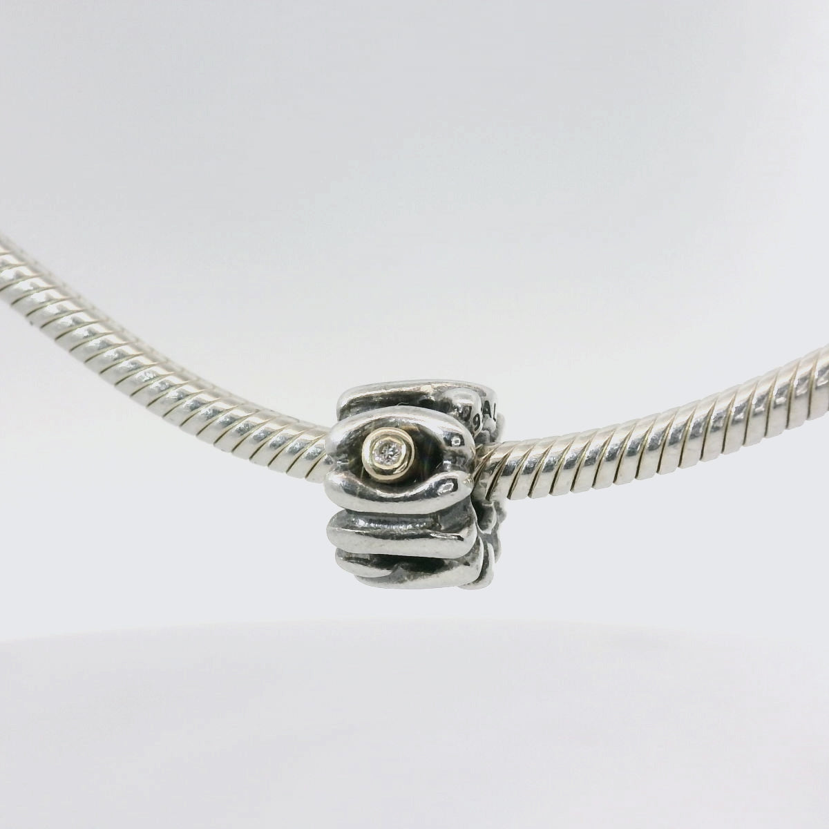 Genuine PANDORA 790352D Silver & 14ct Gold Diamond 'Kisses & Hugs XOX’ Charm Only