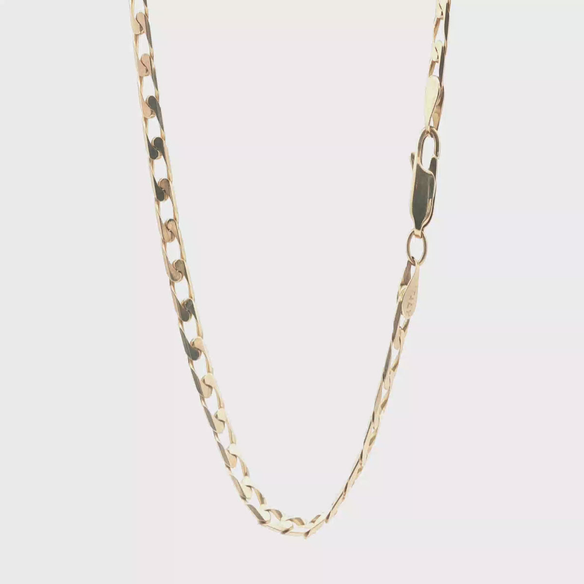 22" - Pre Owned - 9ct - Flat Curb Chain - ( 16.03g )