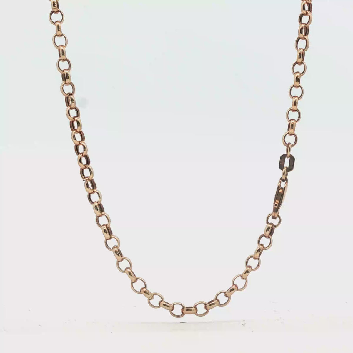 25" - Pre Owned - 9ct - Rose Gold Belcher Chain - ( 6.66g )