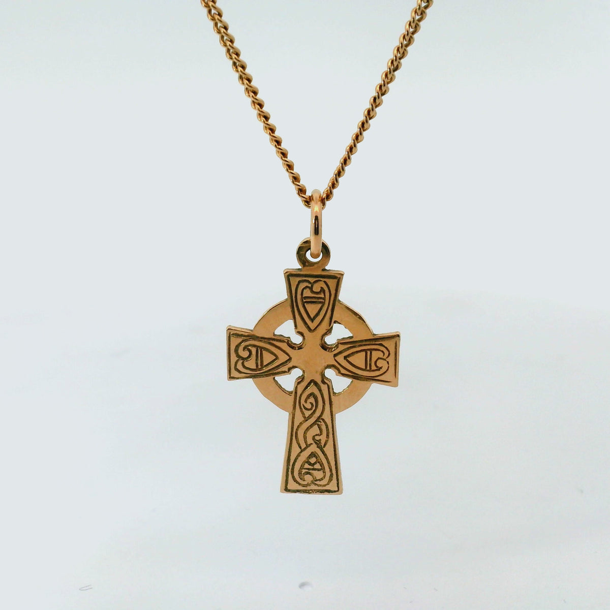 20" Pre-owned 9CT Rose Gold Celtic Cross & Necklace (5.3g)