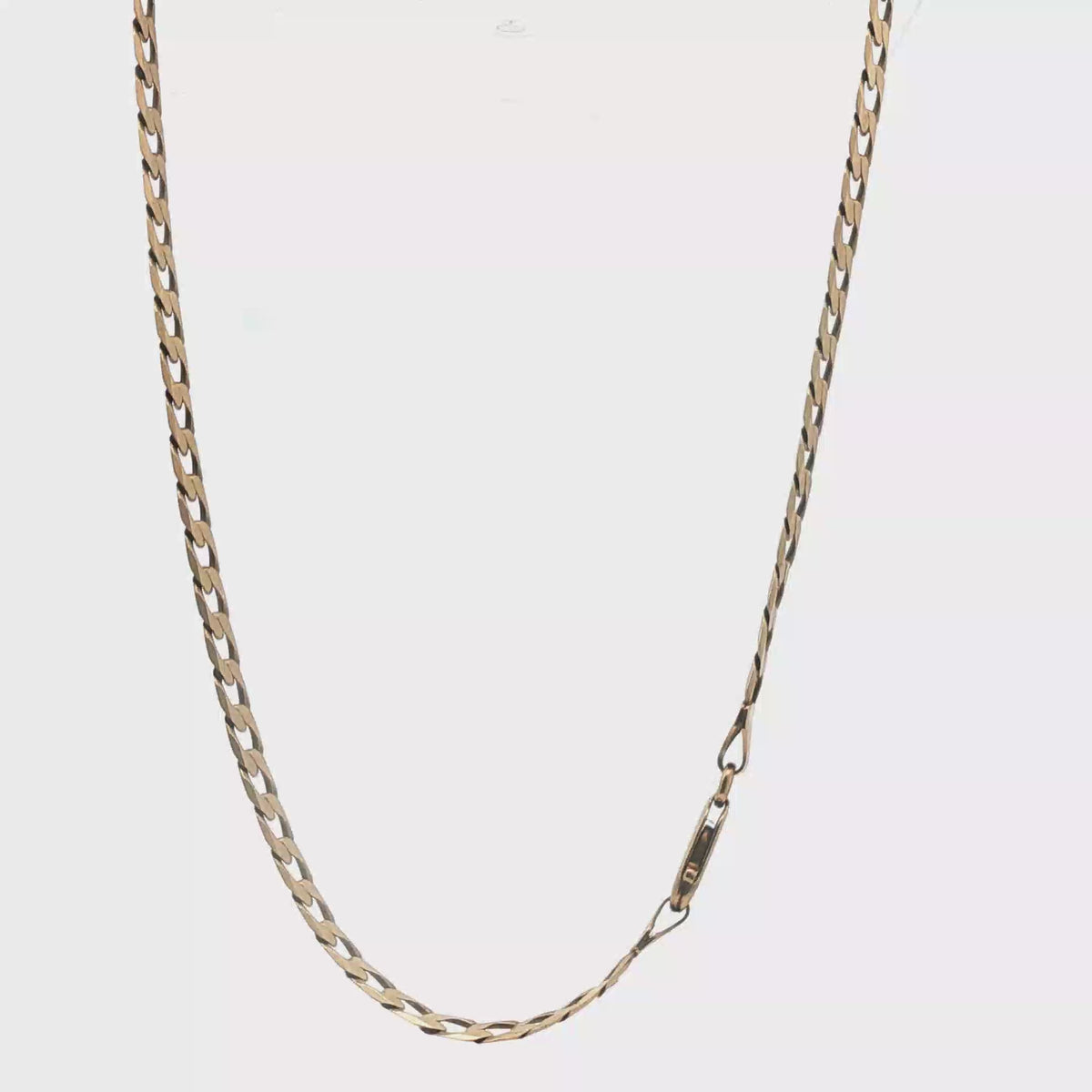 18" - Pre Owned - 9ct - Flat Curb Link Chain Necklace - ( 9.13g )