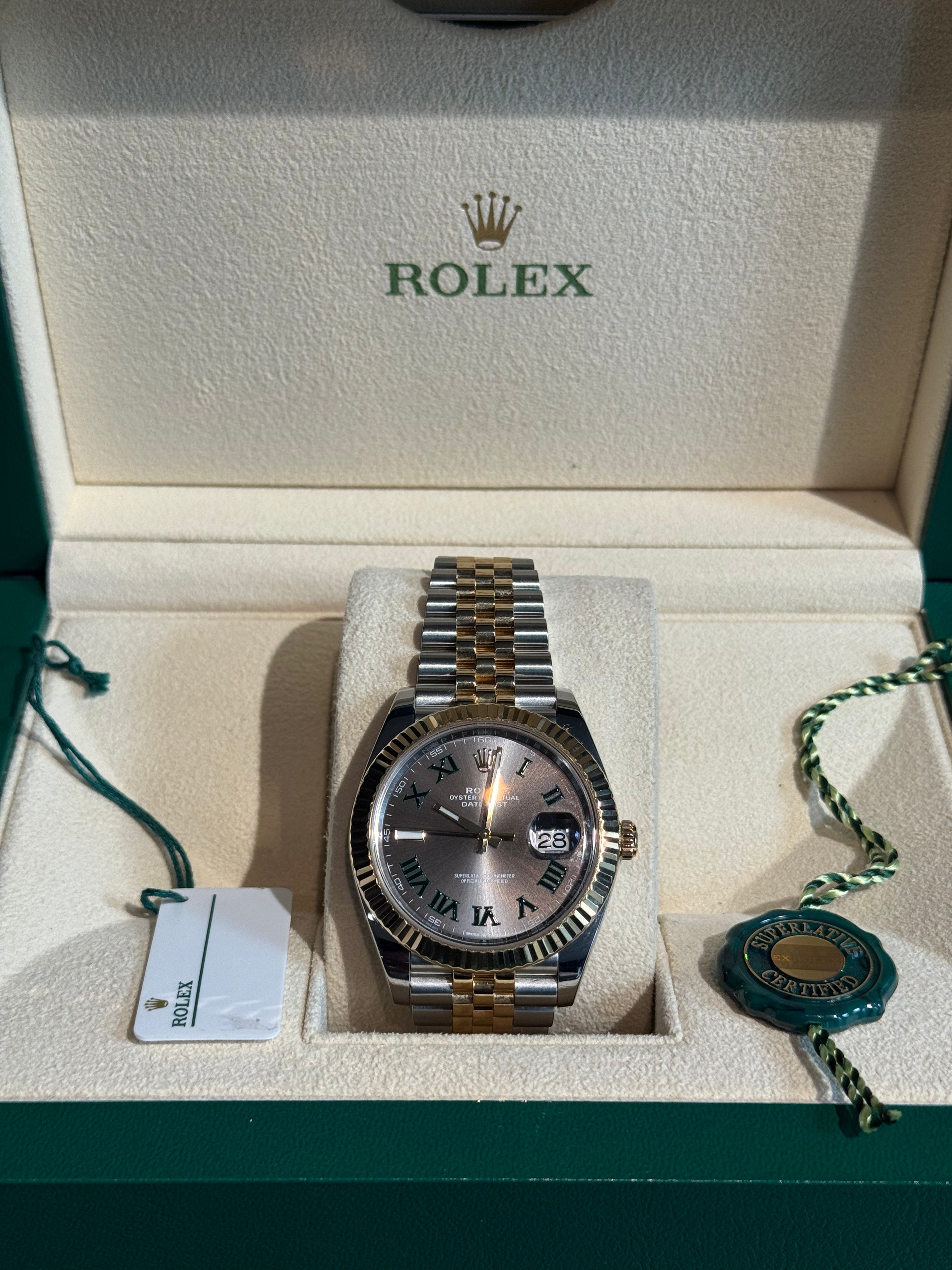 Pre Owned Rolex Datejust “Wimbledon Dial” – 126333 (2022 | Box & Papers) | 41mm | Automatic - Goldbank Jewellers
