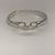 Sterling Silver Women’s Plain Double Hook And Loop Bangle
