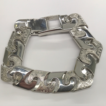 Men’s Silver Flat Link Bracelet