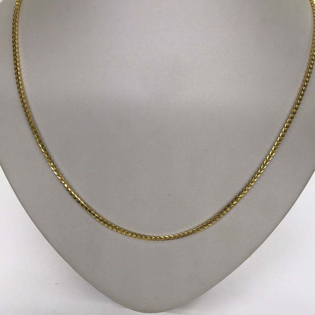 Sterling Silver And Gold Plate Franco Necklace