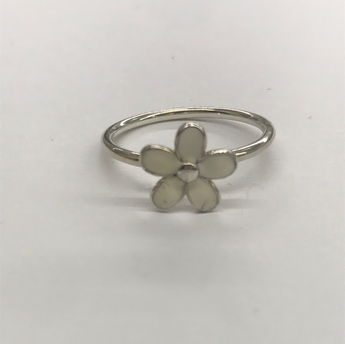 Pandora White Flower Ring