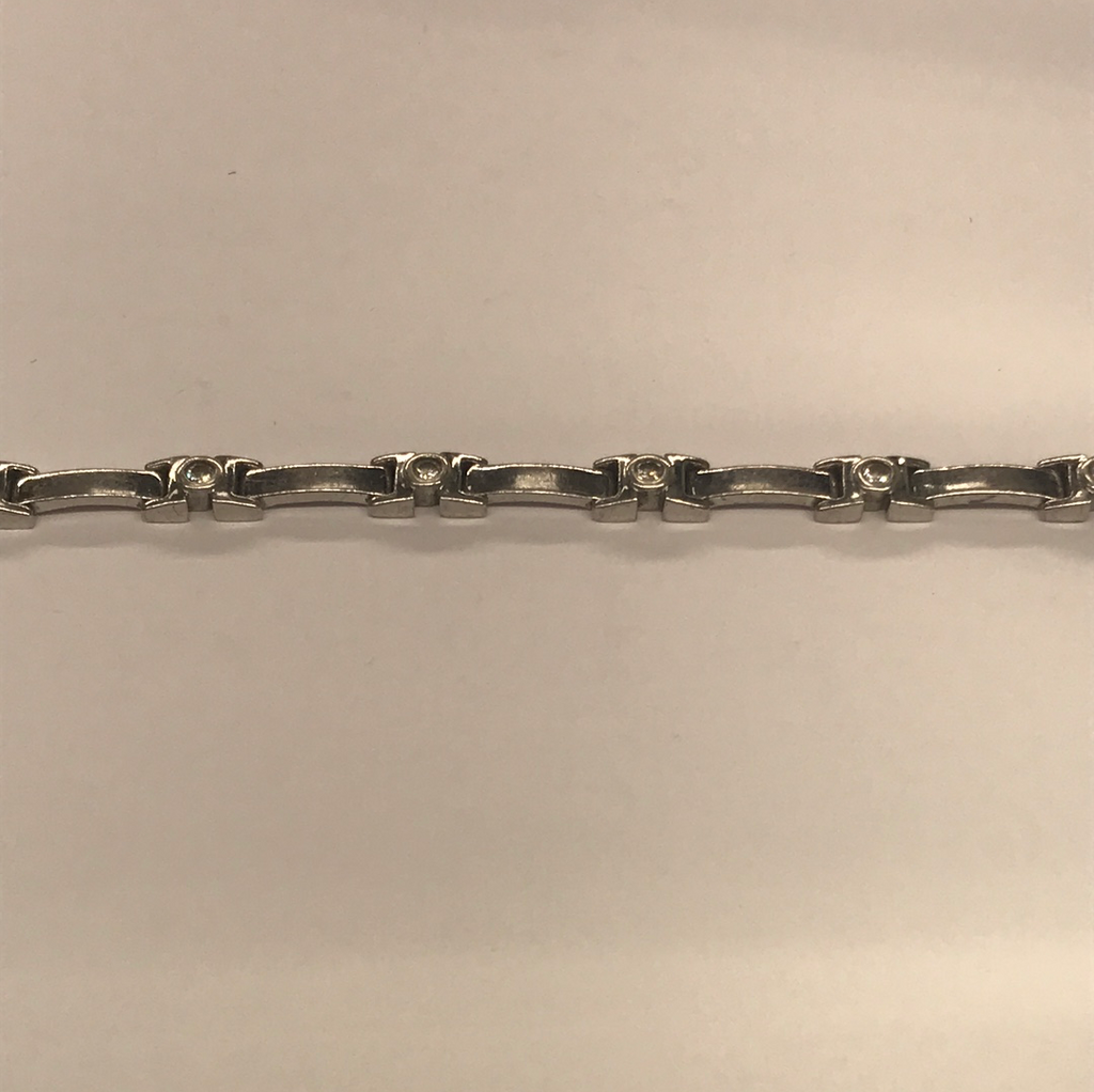 Women’s Sterling Silver And Stone Set Bracelet