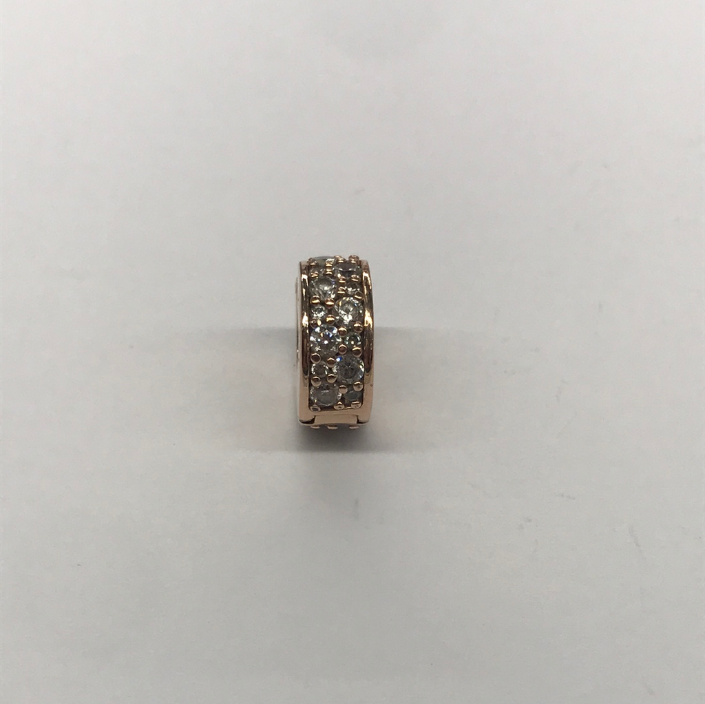 Sterling Silver And Rose Gold Plate Pandora Clip