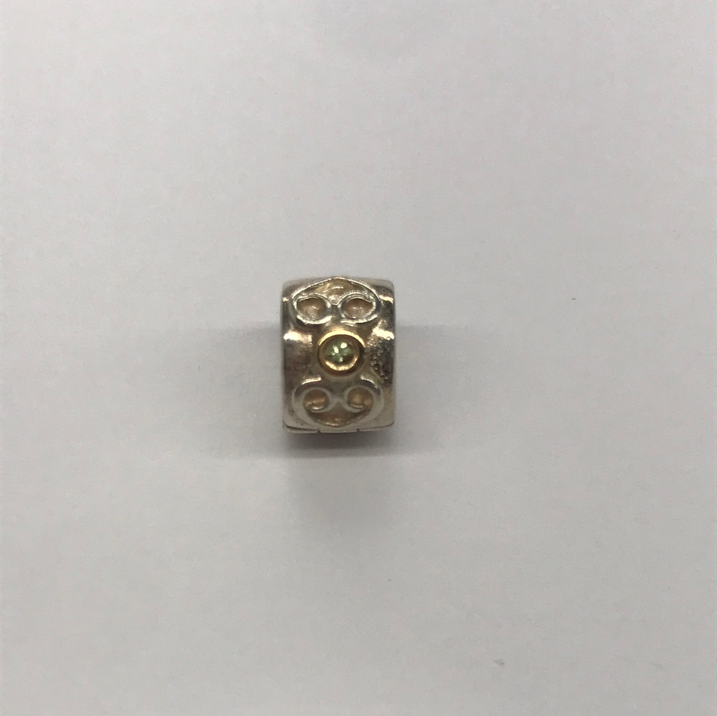 Sterling Silver And Gold Plate Pandora Clip