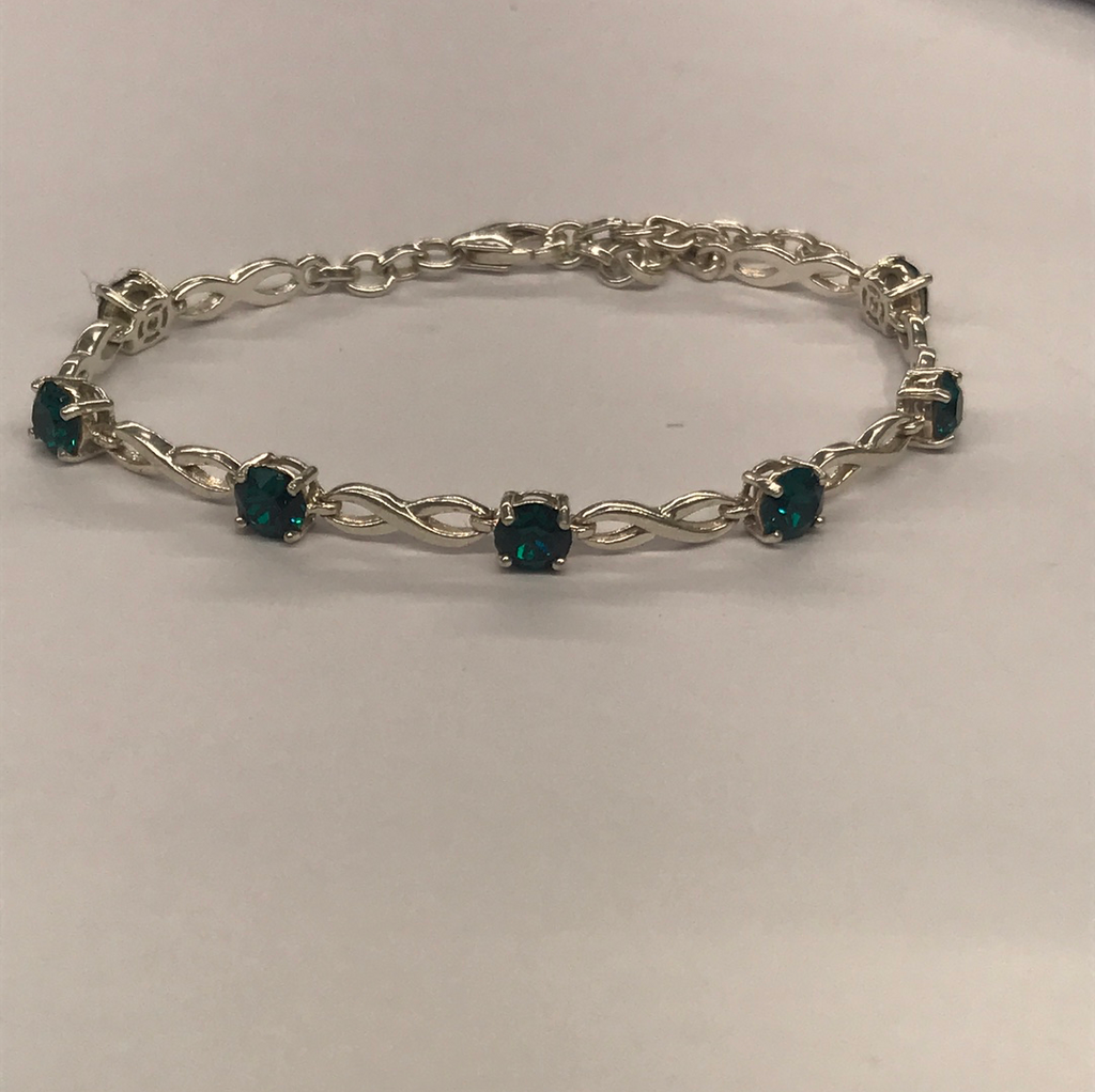 Women’s Sterling Silver Stone Set  Bracelet