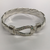 Sterling Silver Stone Set Silver Men’s Hook And Loop Bangle