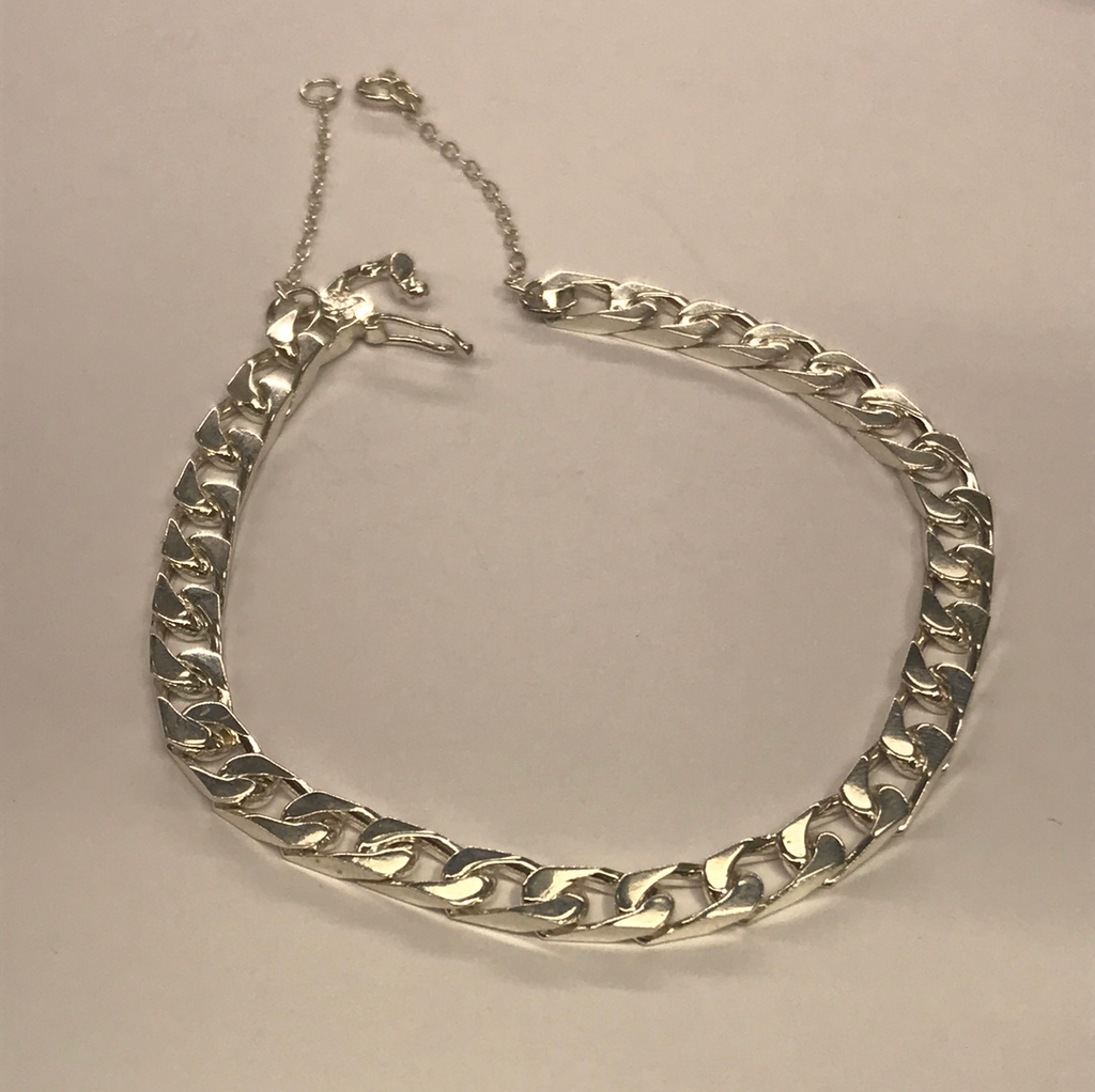 Women’s Sterling Silver Bracelet With Safety Chain