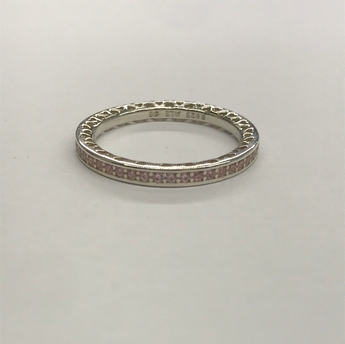 Pandora Pink Stone And Enamel Ring