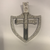 Sterling Silver Stone Set Shield And Cross Pendant