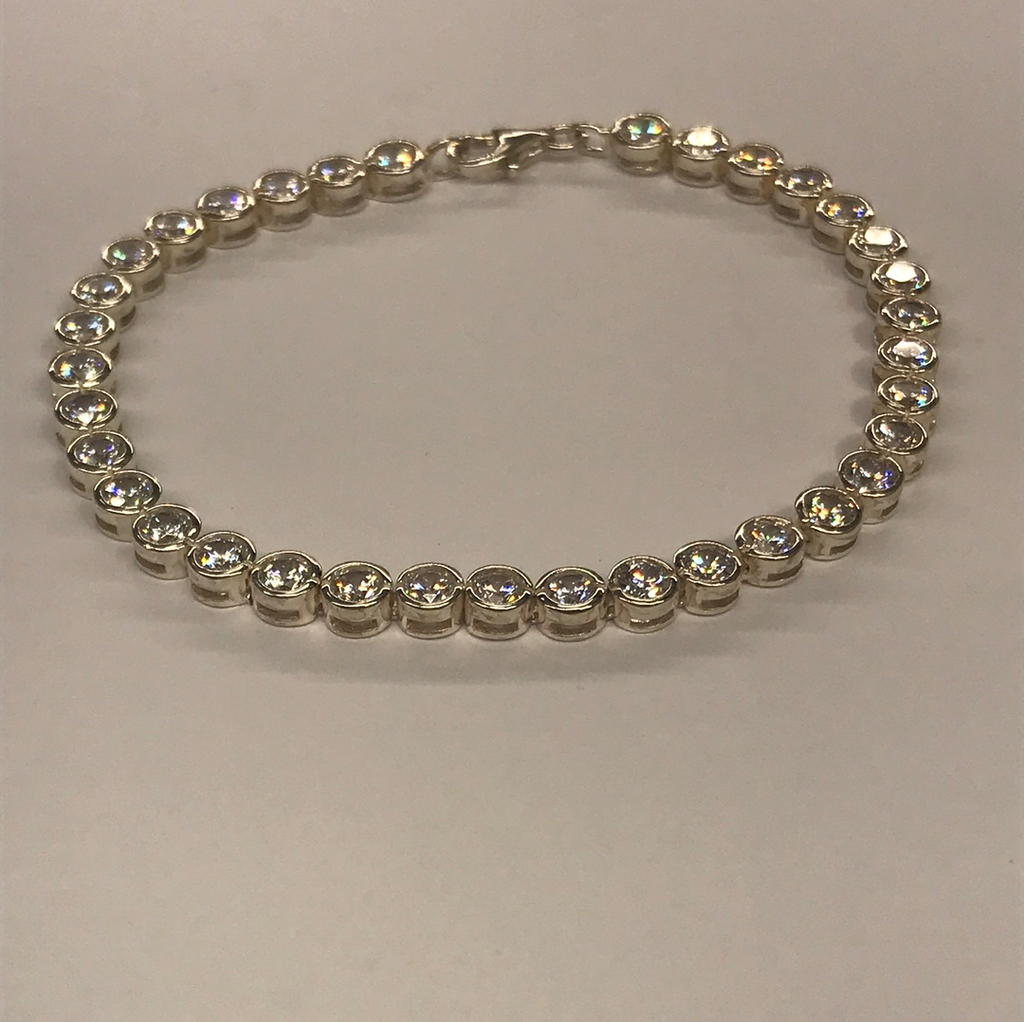 Women’s Sterling Silver Stone Set Bracelet